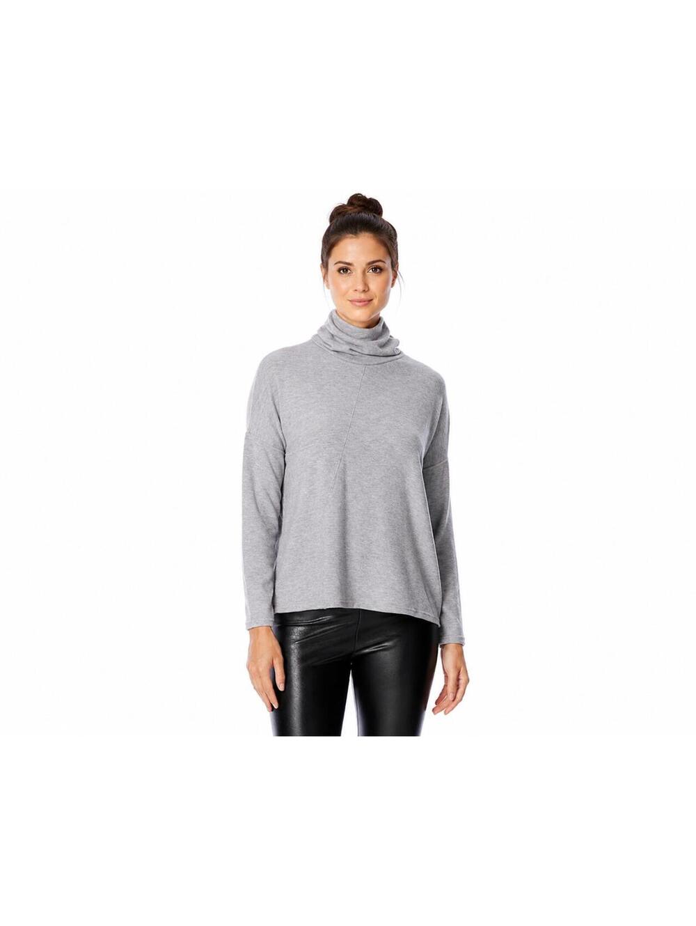 NWT LBLC The Label Mimi Cozy Heather Gray Turtleneck Top Size M